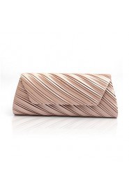 Women Satin Minaudiere Clutch / Evening Bag / Wristlet White / Purple / Gold / Red / Black / Almond