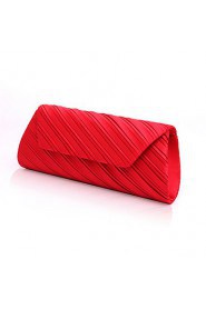 Women Satin Minaudiere Clutch / Evening Bag / Wristlet White / Purple / Gold / Red / Black / Almond