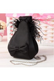 Women Formal Storage Bag & Shoulder Bag/Tote / Casual / Event/Party / Wedding / Outdoor Satin Evening Bag Black