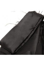 Women Formal Storage Bag & Shoulder Bag/Tote / Casual / Event/Party / Wedding / Outdoor Satin Evening Bag Black