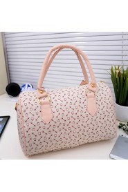 Unisex's PU Duffel Tote White/Pink/Brown/Black