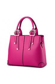 Women's Fashion Casual Solid PU Leather Messenger Shoulder Bag/Totes