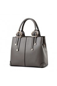 Women's Fashion Casual Solid PU Leather Messenger Shoulder Bag/Totes