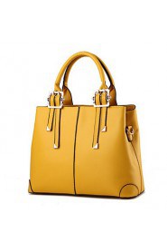 Women's Fashion Casual Solid PU Leather Messenger Shoulder Bag/Totes