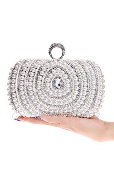 Women's Handmade High grade Pearl Diamonds Party/Evening Bag