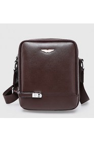 Men Cowhide Messenger Shoulder Bag Brown / Black