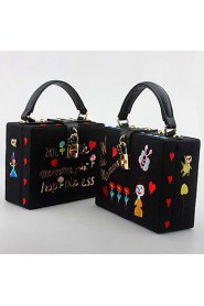 Women's Handmade Cartoon Embroidery Evening Bag