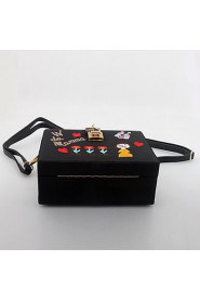 Women's Handmade Cartoon Embroidery Evening Bag