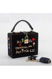 Women's Handmade Cartoon Embroidery Evening Bag