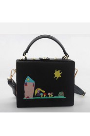 Women's Handmade Cartoon Embroidery Evening Bag