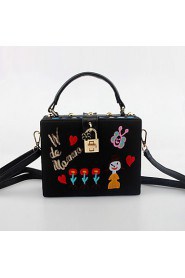 Women's Handmade Cartoon Embroidery Evening Bag