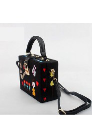 Women's Handmade Cartoon Embroidery Evening Bag