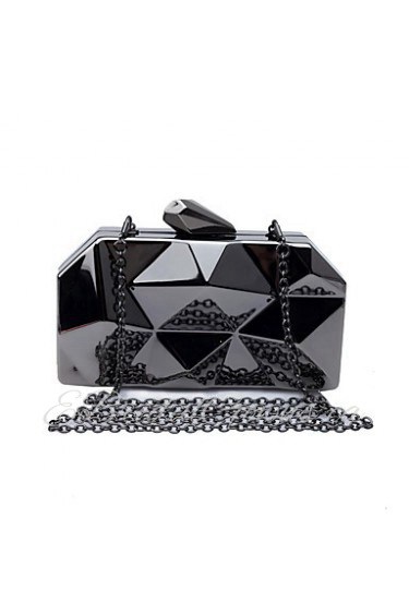 Women's Irregular Lozenge Tin Box Evening Bag