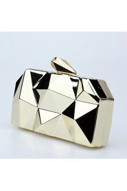 Women's Irregular Lozenge Tin Box Evening Bag