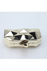 Women's Irregular Lozenge Tin Box Evening Bag