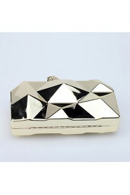 Women's Irregular Lozenge Tin Box Evening Bag