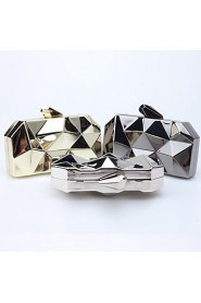 Women's Irregular Lozenge Tin Box Evening Bag