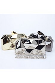 Women's Irregular Lozenge Tin Box Evening Bag