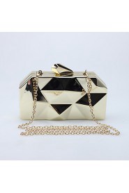 Women's Irregular Lozenge Tin Box Evening Bag