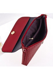 New Women PU Crossbody Bag Weave Snap Button Zipper Casual Vintage Shoulder Clutch Bags