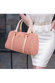 Women PU Barrel Shoulder Bag / Tote White / Pink / Blue / Brown