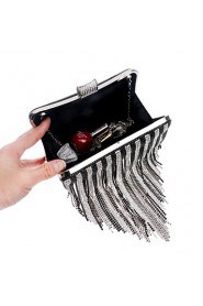 Women Personality Diamonds Tassel Evening Bag