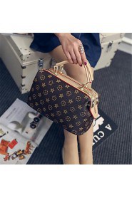 Women Outdoor PU Shoulder Bag Brown