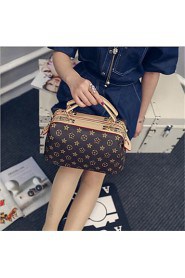 Women Outdoor PU Shoulder Bag Brown