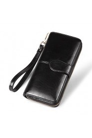 Fashion Women's Long Wallet Genuine Leather Clutch Wallets Purse (Linning color on random)