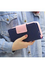 Women's PU Wallet Pink/Blue/Green/Red