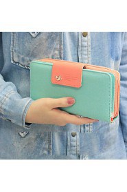 Women's PU Wallet Pink/Blue/Green/Red