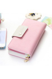 Women's PU Wallet Pink/Blue/Green/Red