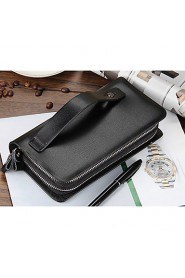 New Business Long Designer Men's Leather Wallet With Zipper Man Purse With Coin Pocket Male Card Holder