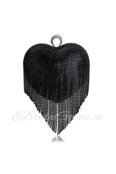 Women Personality Heart shaped Tassel Evening Bag