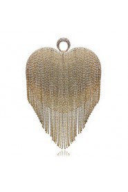 Women Personality Heart shaped Tassel Evening Bag