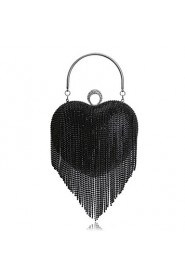 Women Personality Heart shaped Tassel Evening Bag