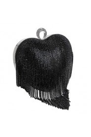 Women Personality Heart shaped Tassel Evening Bag