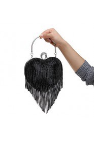 Women Personality Heart shaped Tassel Evening Bag