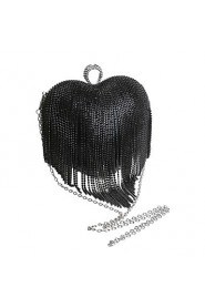 Women Personality Heart shaped Tassel Evening Bag