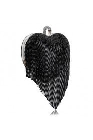 Women Personality Heart shaped Tassel Evening Bag