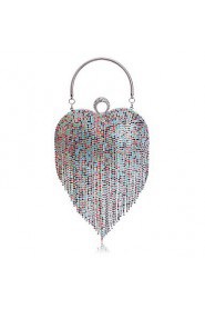 Women Personality Heart shaped Tassel Evening Bag