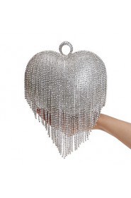 Women Personality Heart shaped Tassel Evening Bag