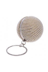 Women Diamonds Pearl Ball Evening Bag