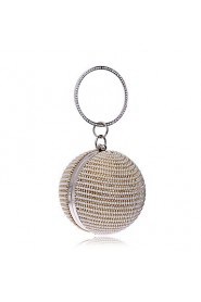 Women Diamonds Pearl Ball Evening Bag