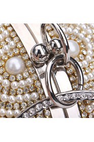 Women Diamonds Pearl Ball Evening Bag