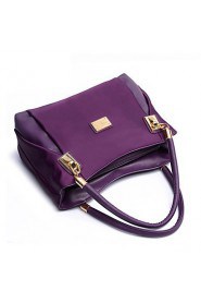 Women Nylon Barrel Shoulder Bag / Tote Purple / Blue / Black