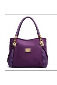 Women Nylon Barrel Shoulder Bag / Tote Purple / Blue / Black