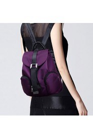 Women Nylon Bucket Backpack / School Bag / Travel Bag Purple / Blue / Red / Black