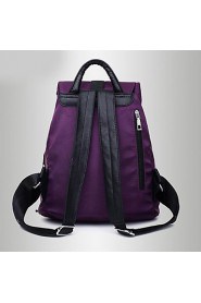 Women Nylon Bucket Backpack / School Bag / Travel Bag Purple / Blue / Red / Black