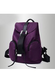 Women Nylon Bucket Backpack / School Bag / Travel Bag Purple / Blue / Red / Black